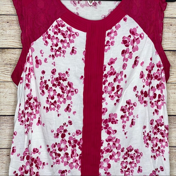 ELLE Pink Sweater & Sleeveless Floral Top Set XXL - Picture 4 of 8